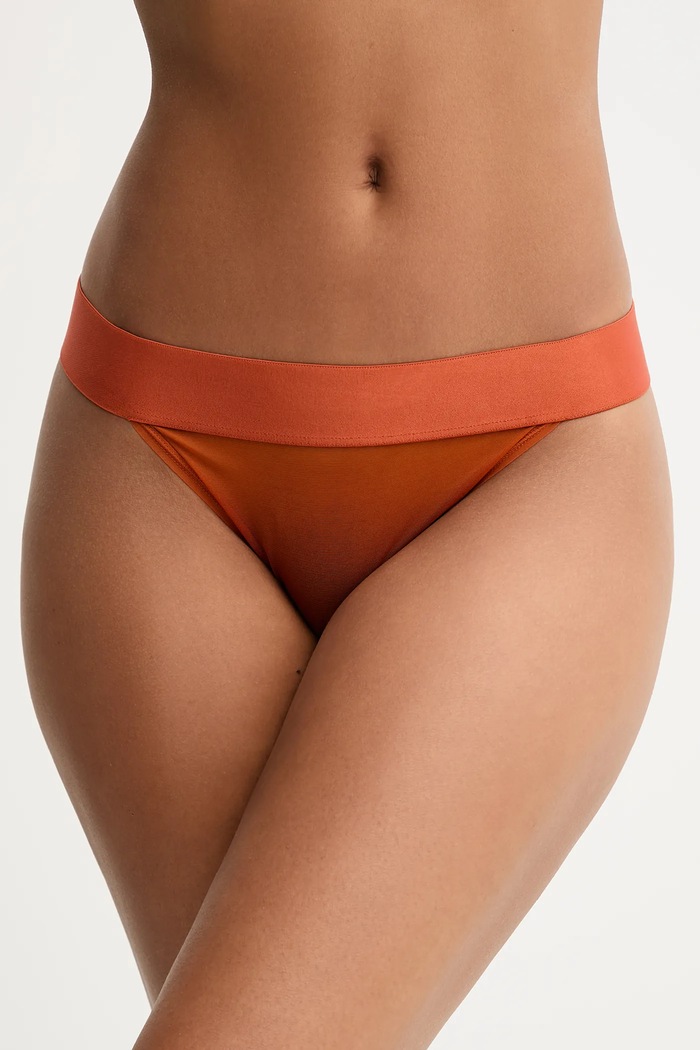 DKNY Chiloți full brief pentru femei portocaliu DK8945