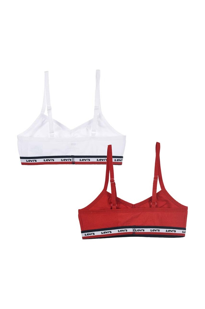 Otroški modrček Levi's 2-pack 4L0181.G bela AW23