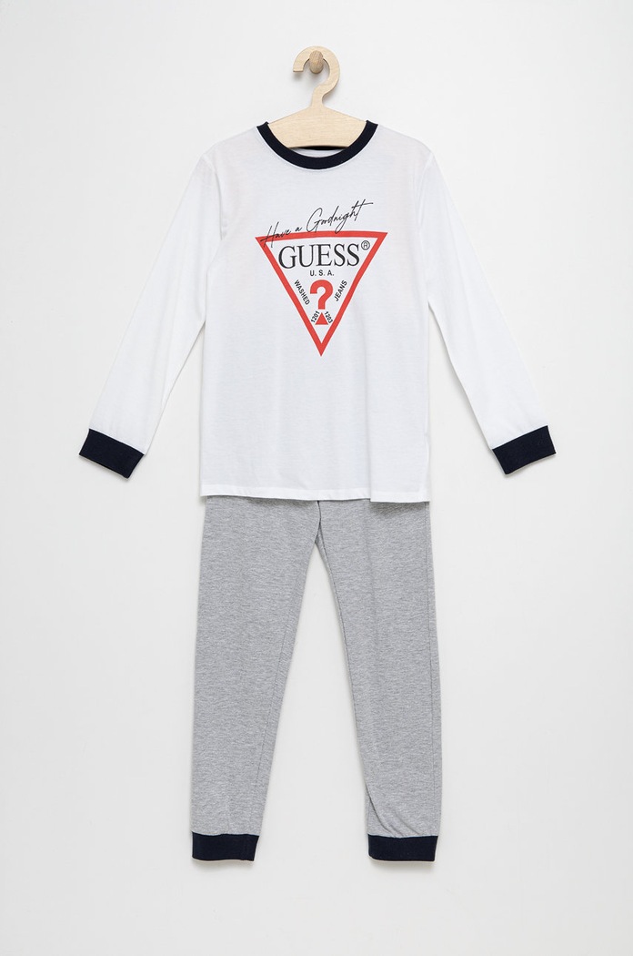 Guess piżama dziecięca komplet biały H1BJ08.K8HM0