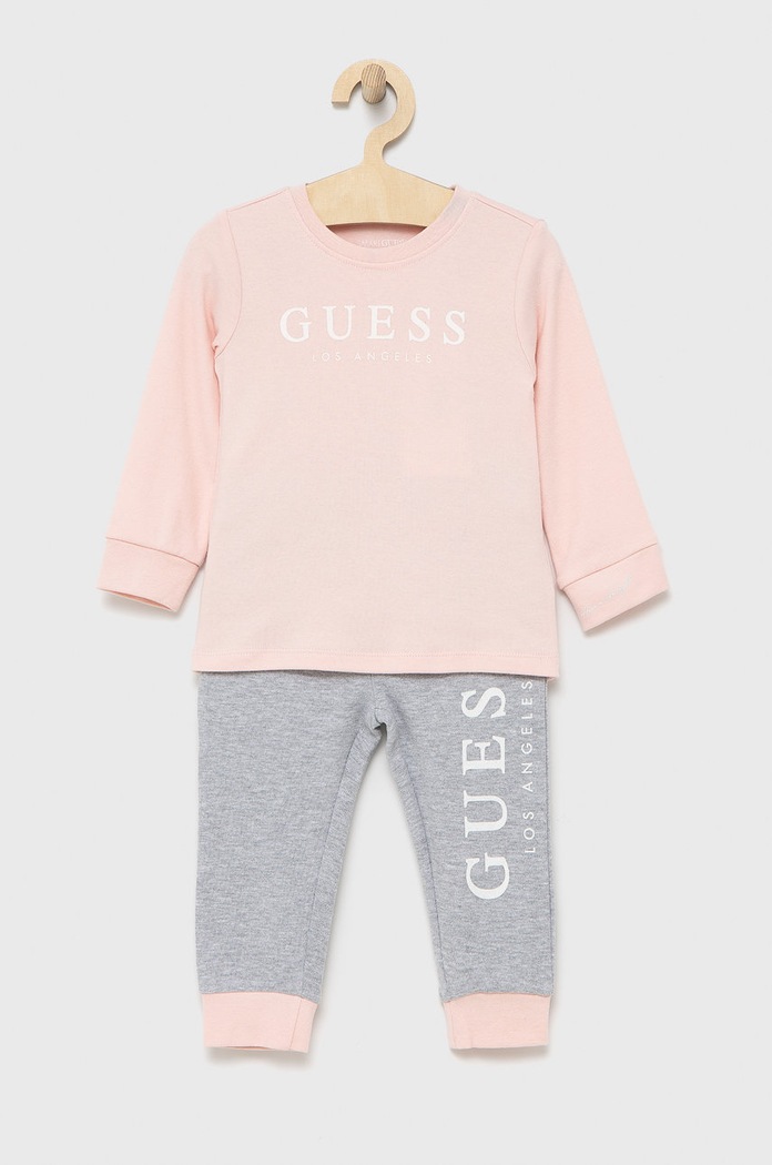 Dječja pidžama Guess print roza H1BJ11.KA6W0