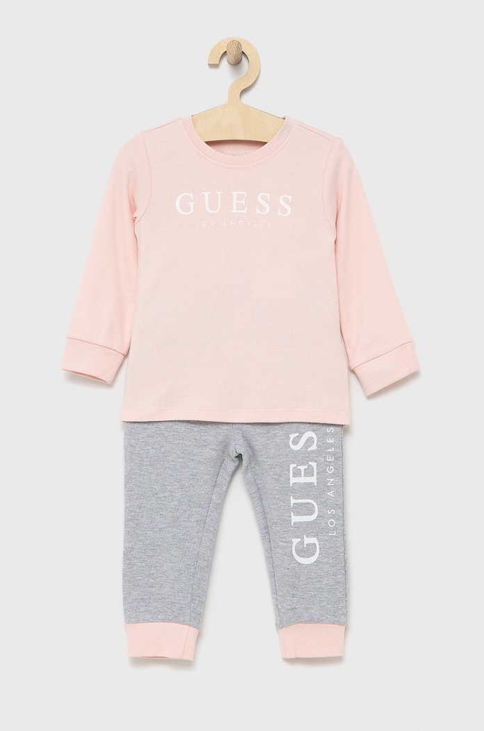 Dječja pidžama Guess print roza H1BJ11.KA6W0