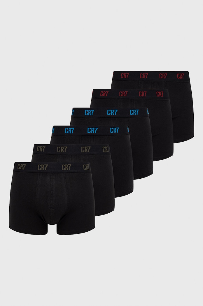 Boxerky CR7 Cristiano Ronaldo (6-pack) pletenina černá 8108.49.2304