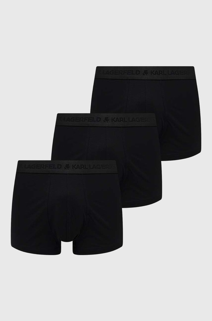 Karl Lagerfeld bokserki 3-pack dzianina czarny 220M2130