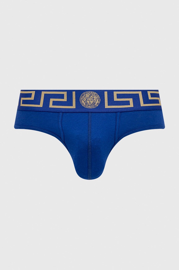 Versace slipy dzianina niebieski AU10027