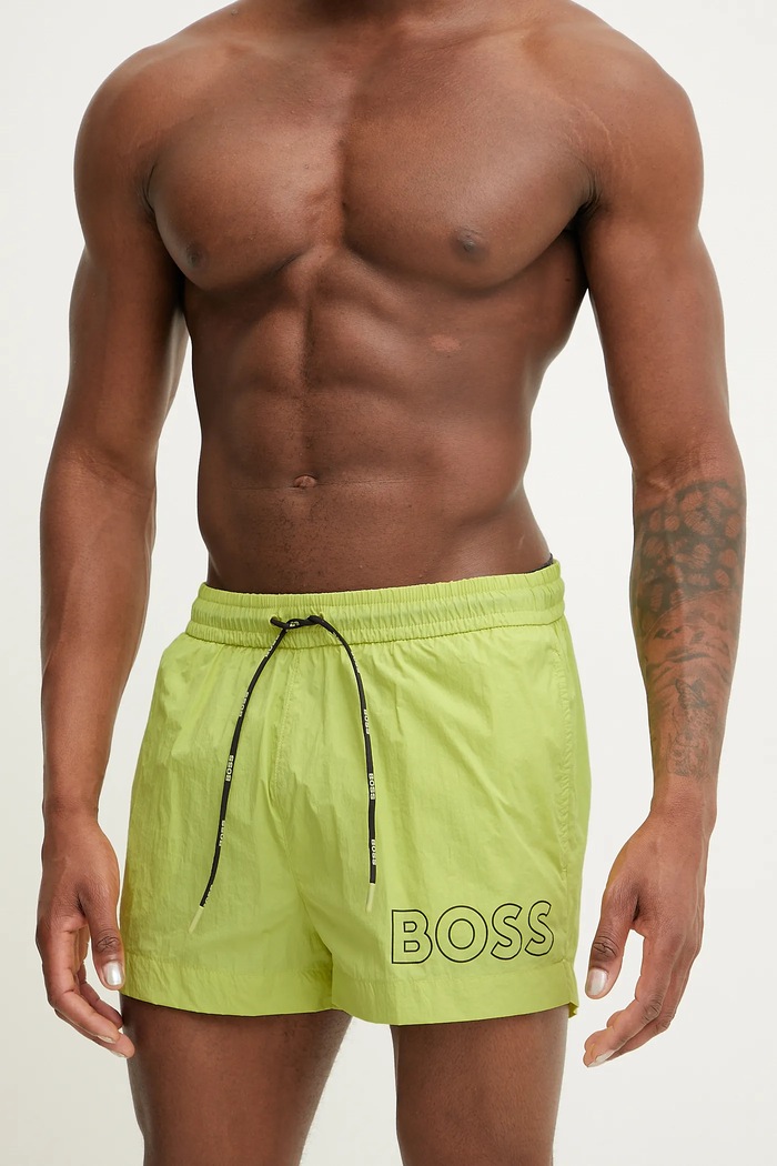 BOSS Pantaloni scurți de baie bărbați Mooneye verde 50469280