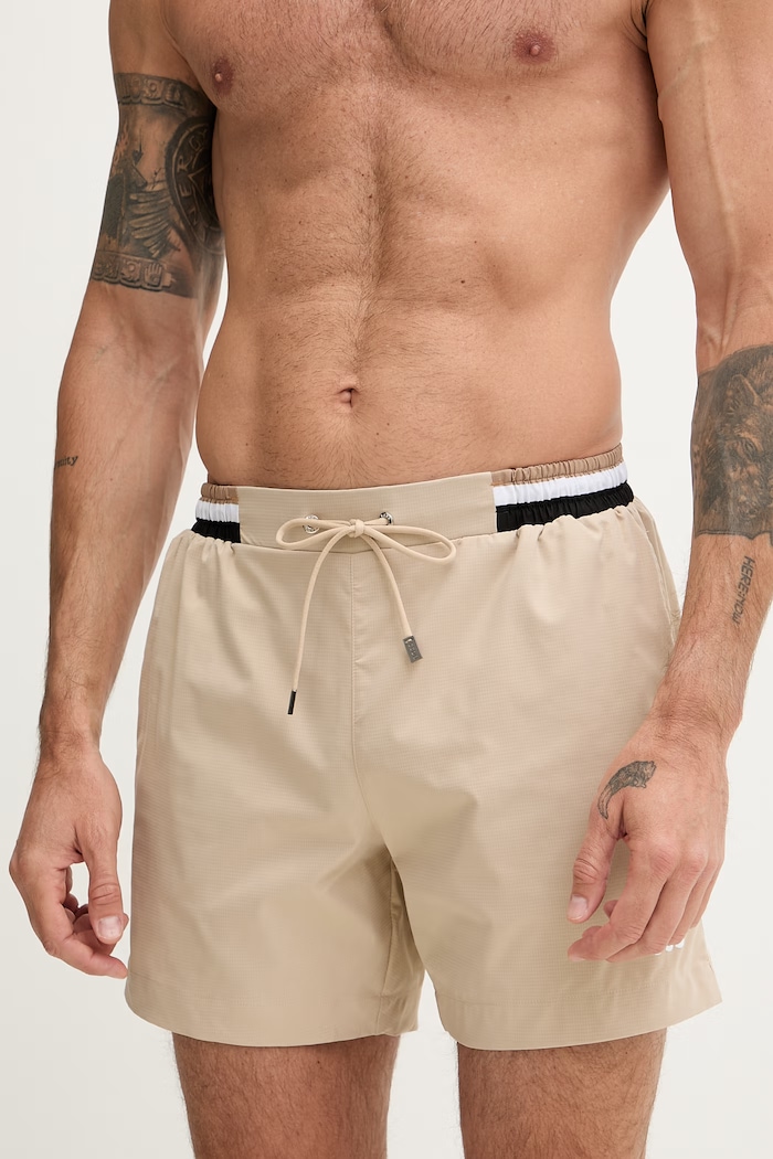 BOSS pantaloni scurți de baie pentru bărbați 50469324 bej SS26
