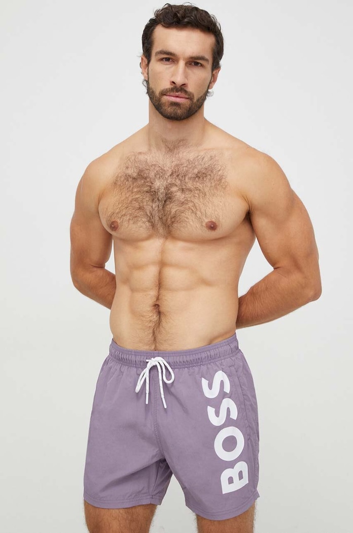 BOSS szorty kąpielowe 50469594 fioletowy SS24