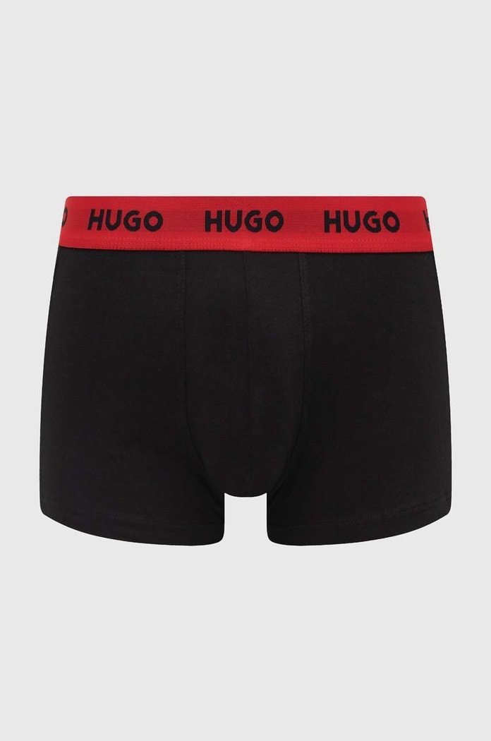 Боксери HUGO 3-pack TRUNK TRIPLET PACK трикотаж чорний 50469786