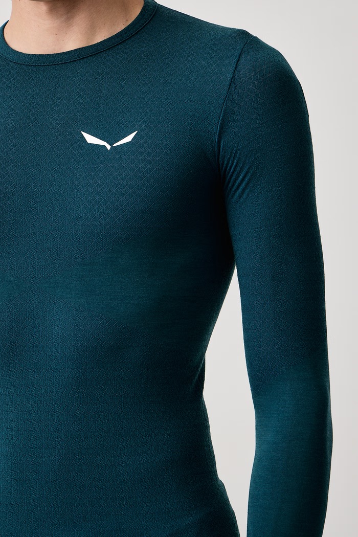 Longsleeve termoaktywny męski z wełną Zebru Medium Salewa 00.0000027957 granatowy