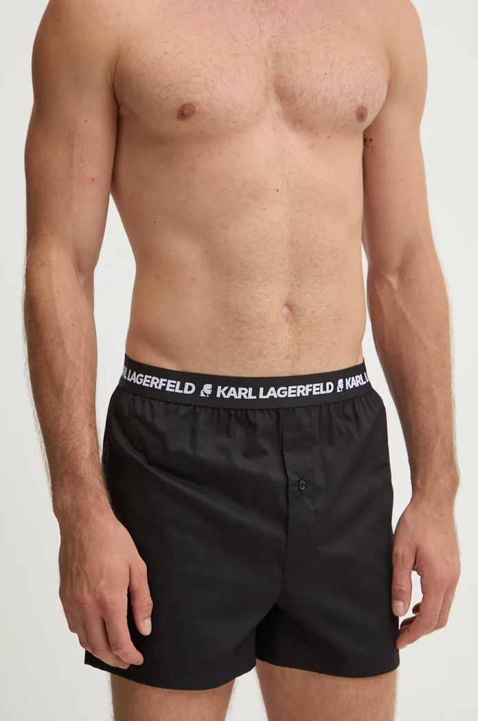 Bavlnené boxerky Karl Lagerfeld bavlna čierna 221M2134