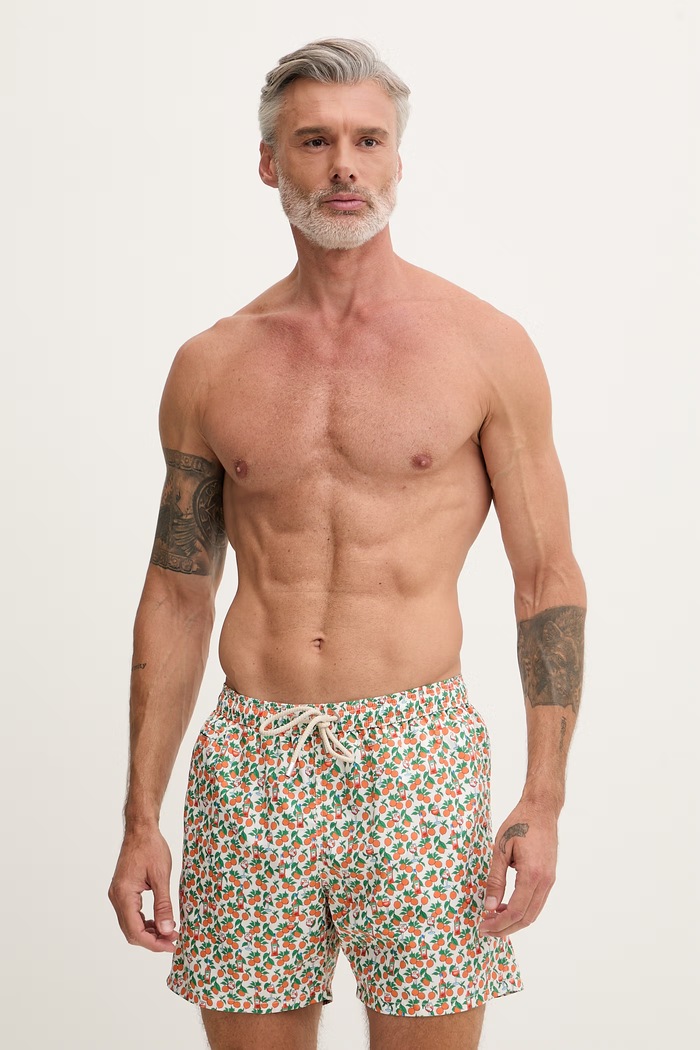MC2 Saint Barth pantaloni scurți de baie pentru bărbați LIGHTING MICRO FANTASY portocaliu LIG0003