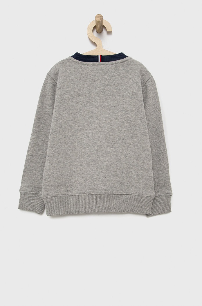 Tommy Hilfiger bluza bawełniana dziecięca KB0KB07115.PPYY szary SS22