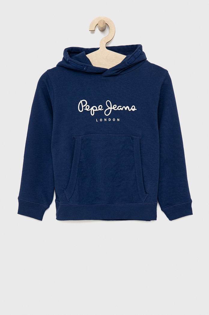 Detská bavlnená mikina Pepe Jeans bavlna modrá PB581416.582