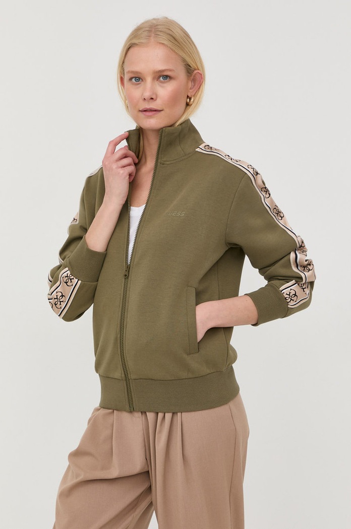 Guess bluza imprimeu verde V2RQ04.KA3P1
