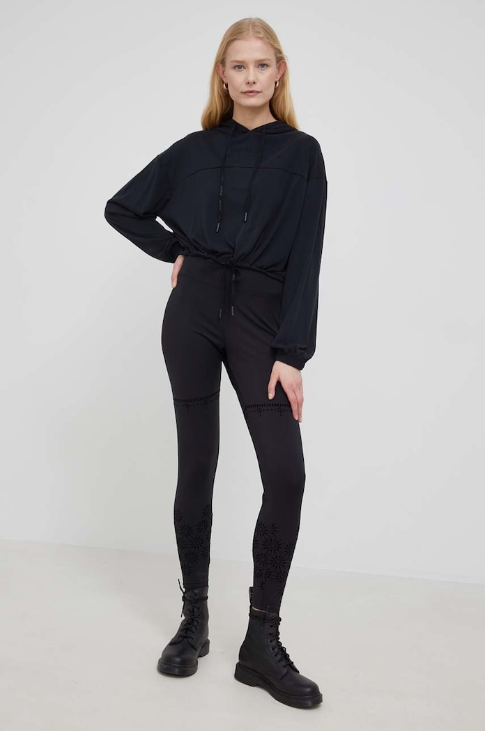 Desigual felső 22SWSK26 fekete SS22