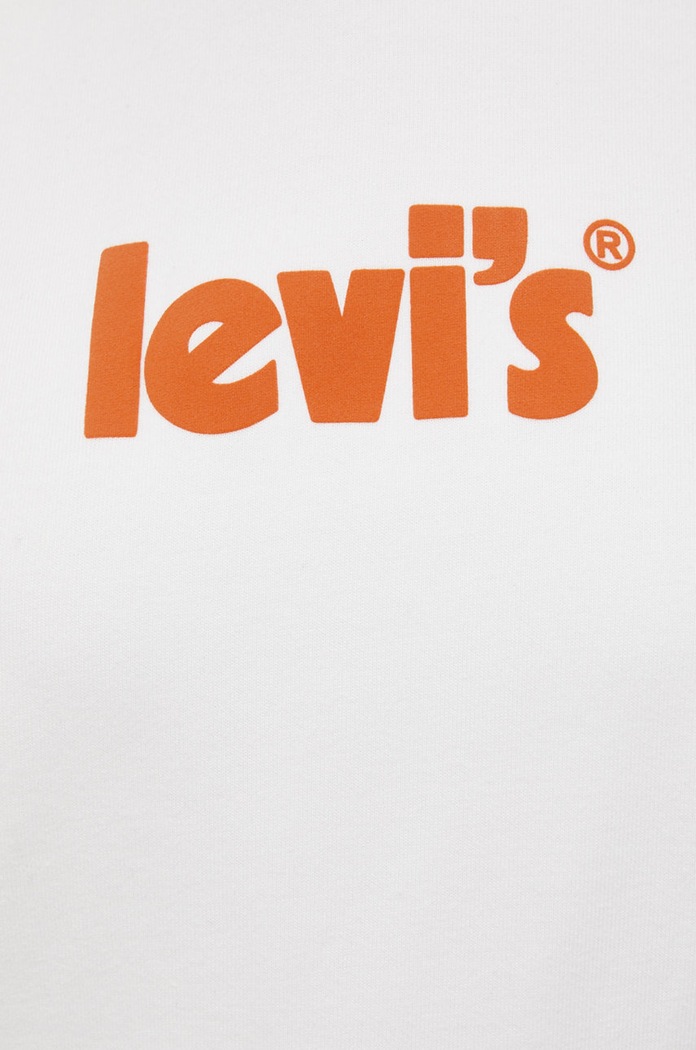 Bavlnená mikina Levi's 18487.0110 biela