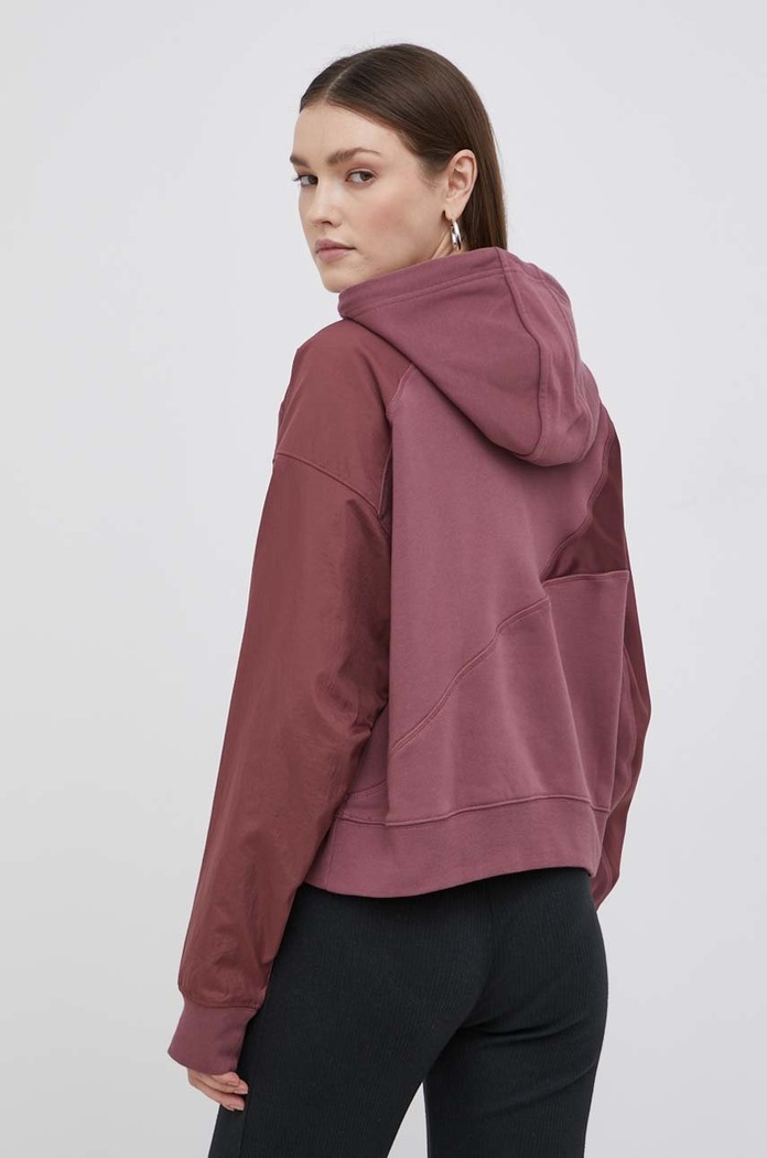 Βαμβακερή μπλούζα adidas Originals HC7035 μπορντό SS22
