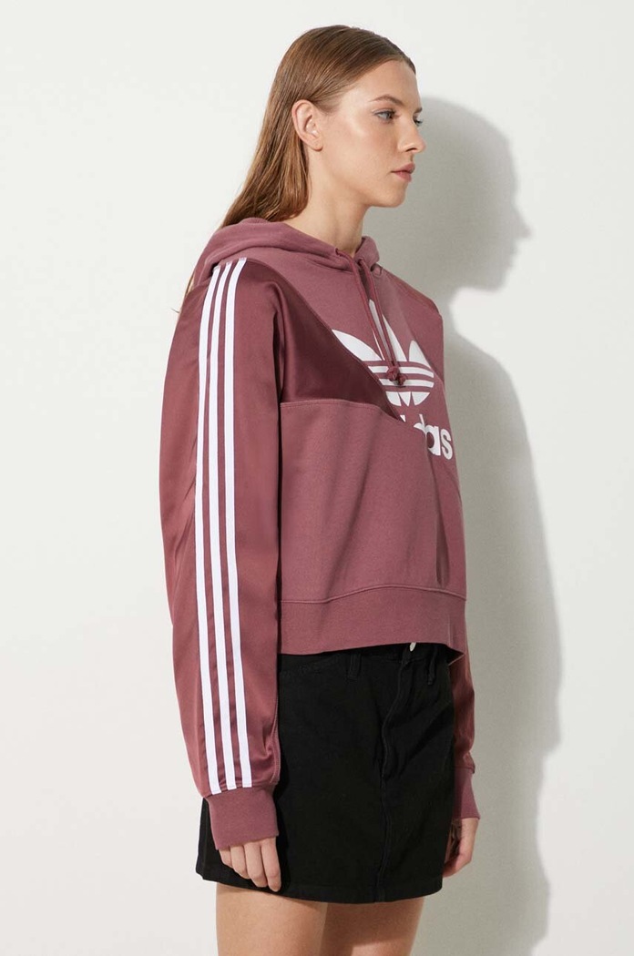 Хлопковая кофта adidas Originals бордо HC7035
