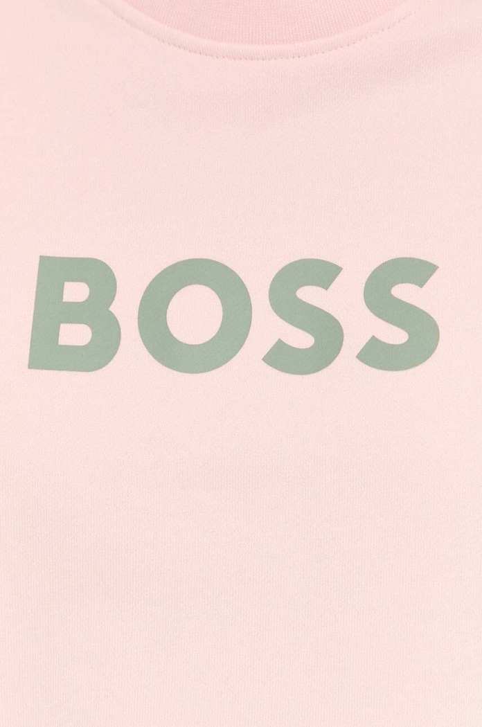 BOSS bluza bawełniana 50468357 różowy