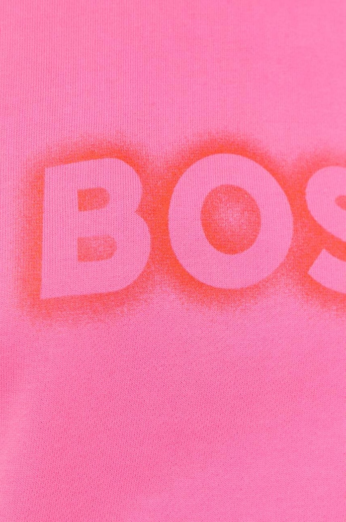 Bavlněná mikina BOSS 50468357 růžová