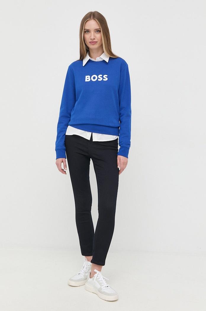 BOSS hanorac de bumbac 50468357 albastru AA00