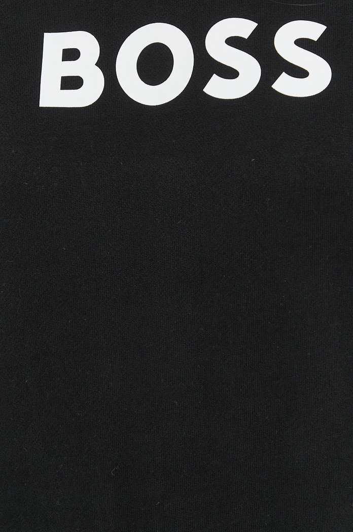 Βαμβακερή μπλούζα BOSS 50468357 μαύρο