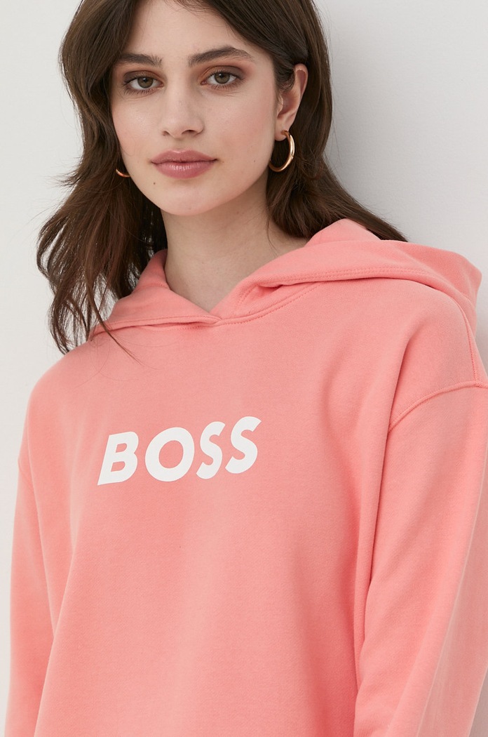 Bavlněná mikina BOSS oranžová 50468367