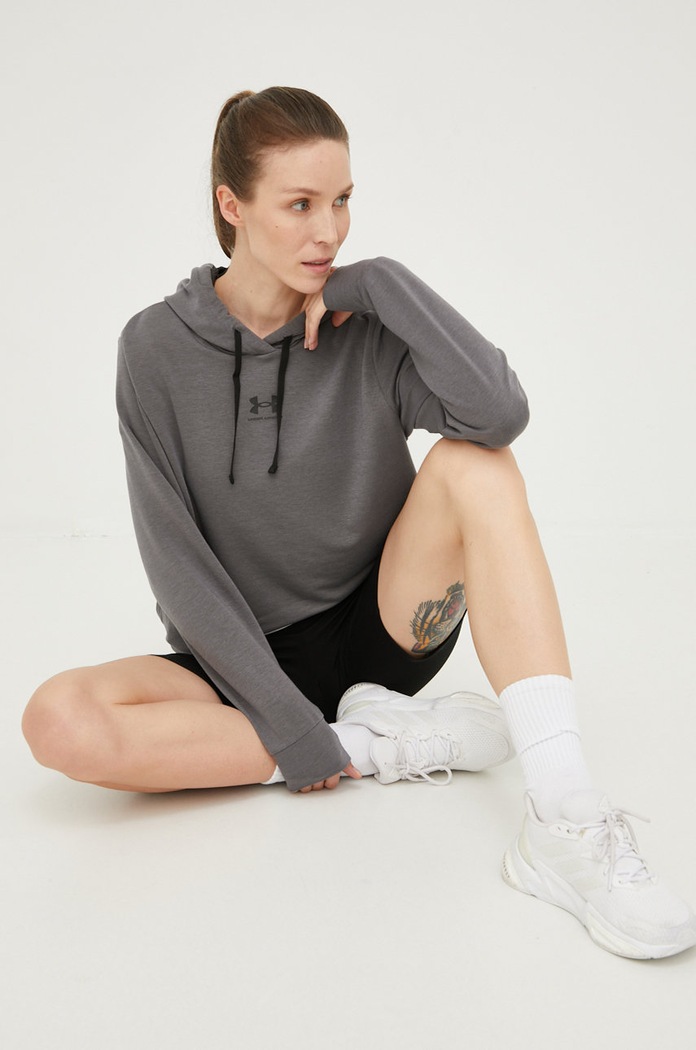 Mikina Under Armour 1369855 s kapucí šedá 1369855