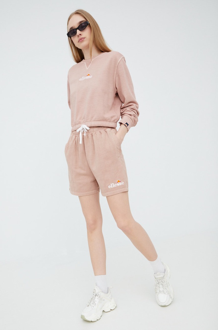 Ellesse bluza bawełniana SGM14011 różowy SS22