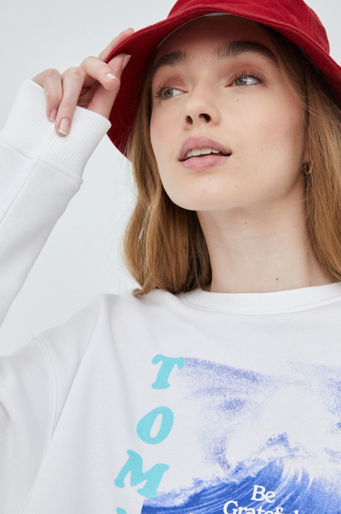 Mikina Tommy Jeans bílá DW0DW12647.PPYY