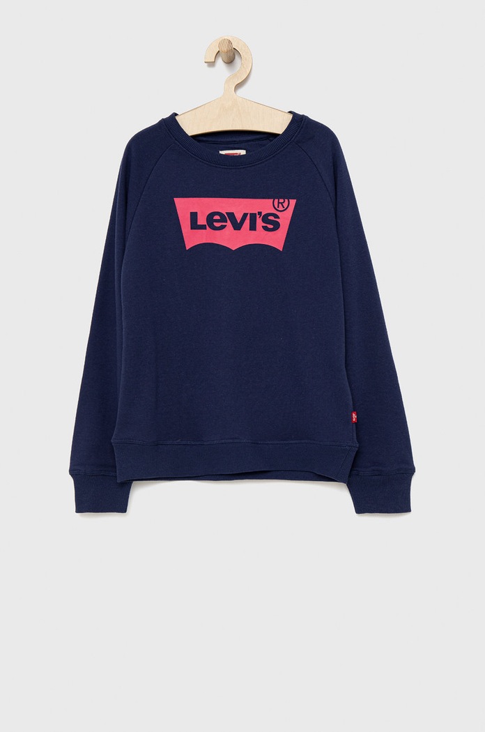 Otroški pulover Levi's Potisk mornarsko modra 4E6660.G.NOS