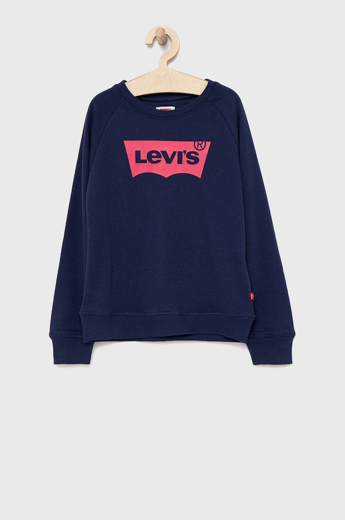 Otroški pulover Levi's Potisk mornarsko modra 4E6660.G.NOS