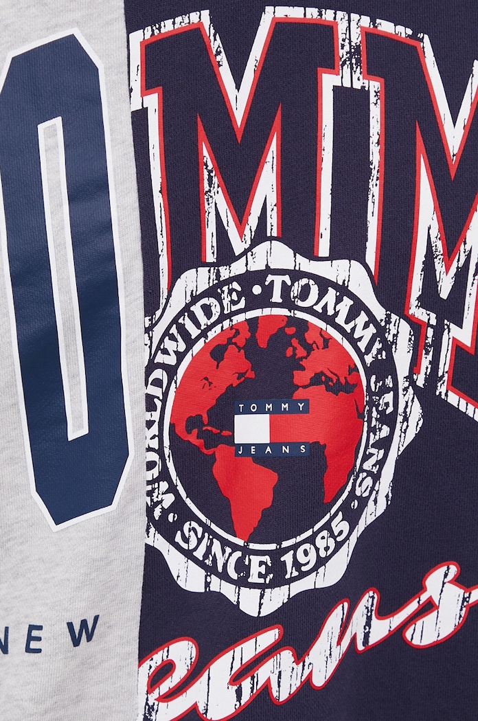 Bavlněná mikina Tommy Jeans DM0DM12935.PPYY námořnická modř