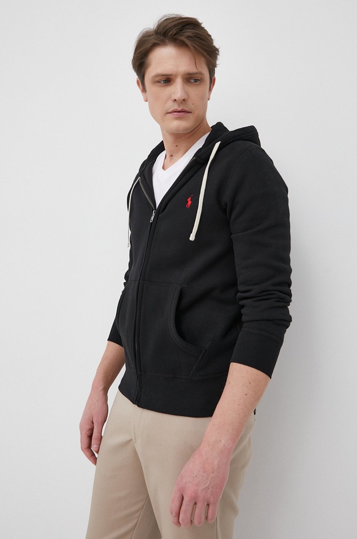 Mikina Polo Ralph Lauren 710813297001 čierna SS22