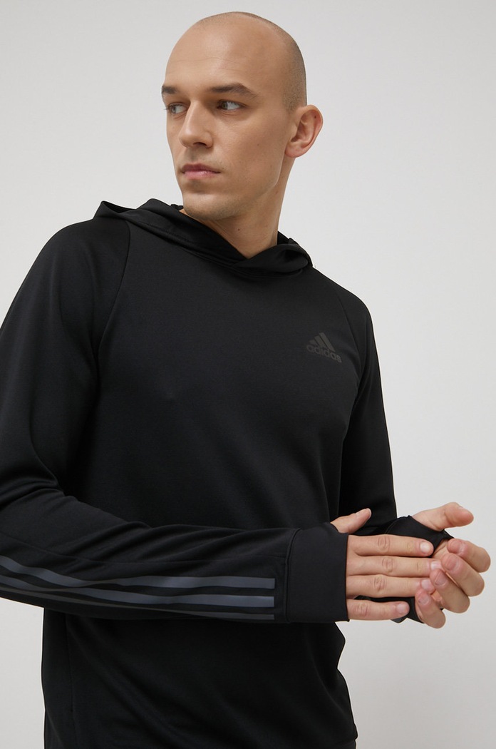 Joggingová mikina adidas Performance Run Icon HE2472 černá HE2472