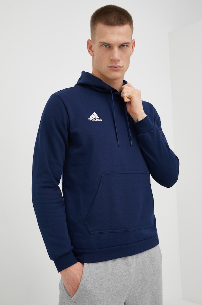 Tepláková mikina adidas Performance Entrada 22 s kapucňou tmavomodrá H57513