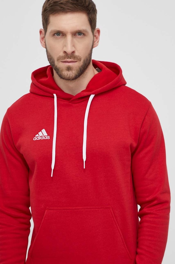 Mikina adidas Performance Entrada 22 s kapucí červená H57514