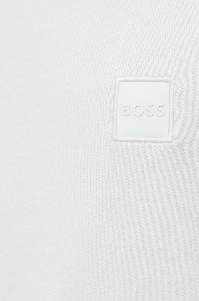Bavlněná mikina BOSS CASUAL 50468443 šedá