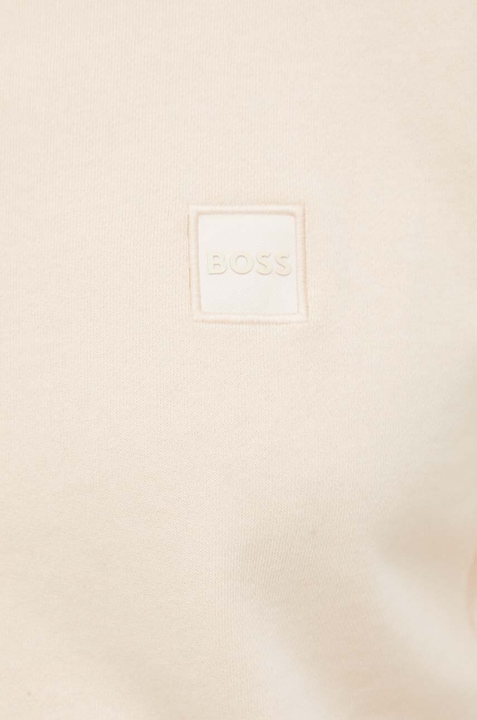 Bavlněná mikina BOSS CASUAL 50468443 oranžová