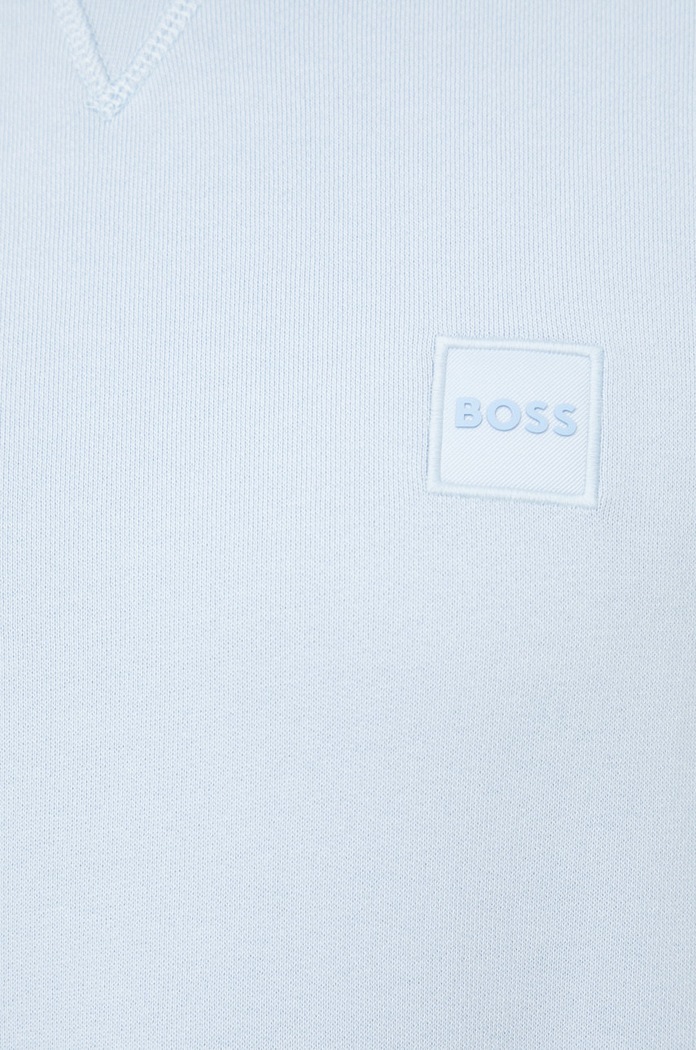 Bavlněná mikina BOSS CASUAL 50468443 modrá