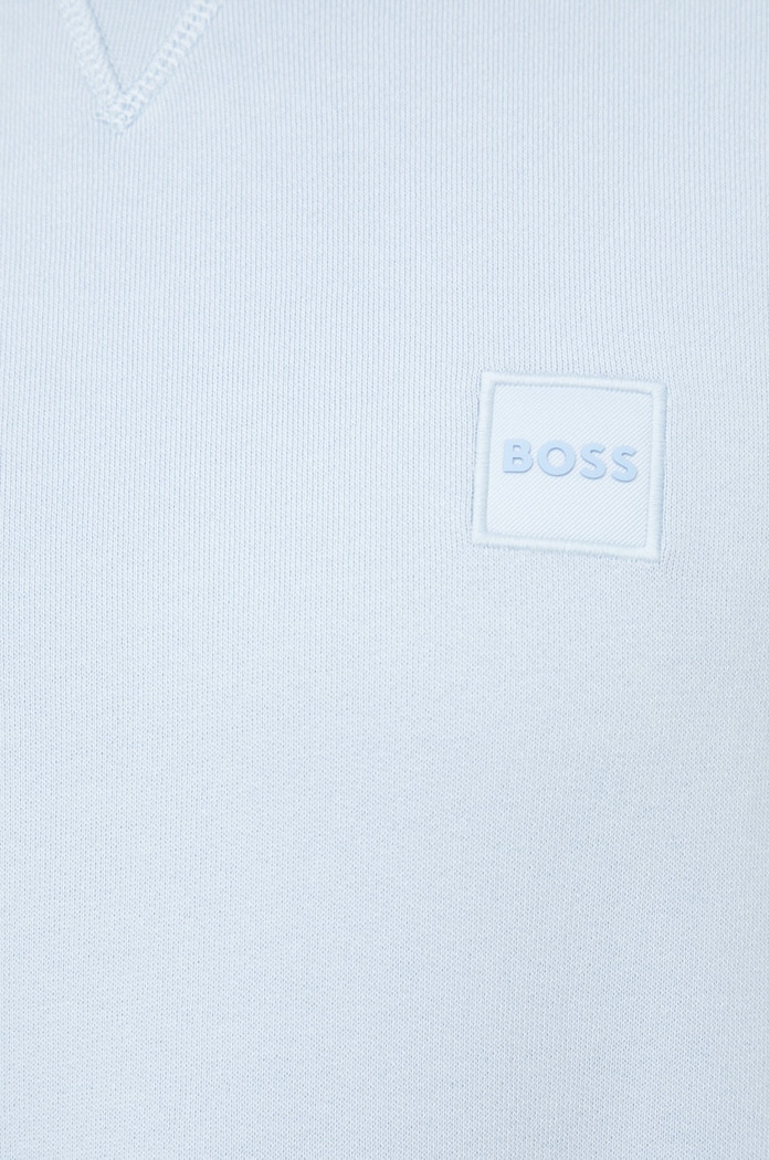 Bavlněná mikina BOSS CASUAL 50468443 modrá
