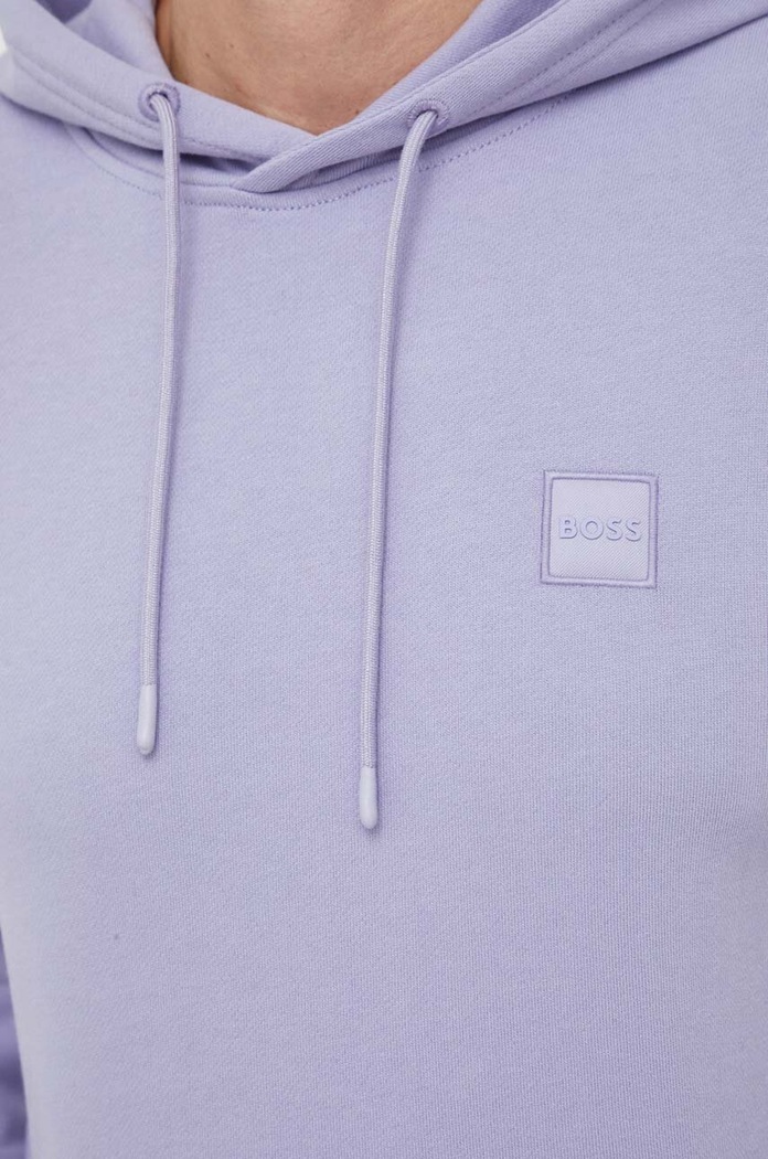 BOSS bluza bawełniana BOSS ORANGE BOSS Orange fioletowy 50468445