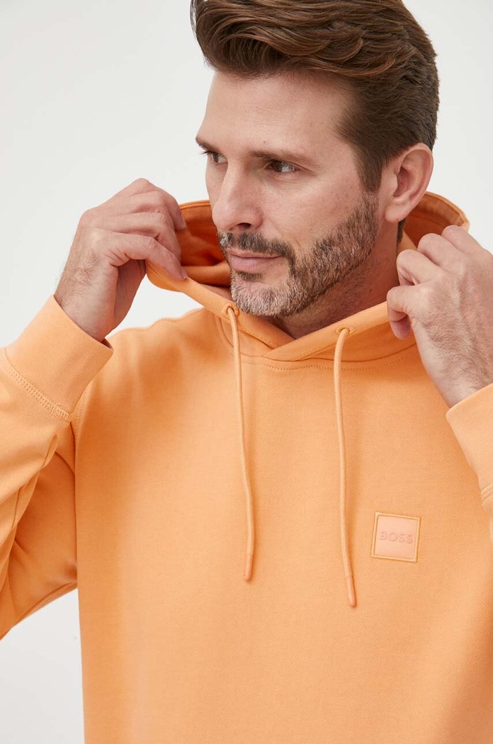 BOSS bluza bawełniana BOSS ORANGE BOSS Orange 50468445 pomarańczowy