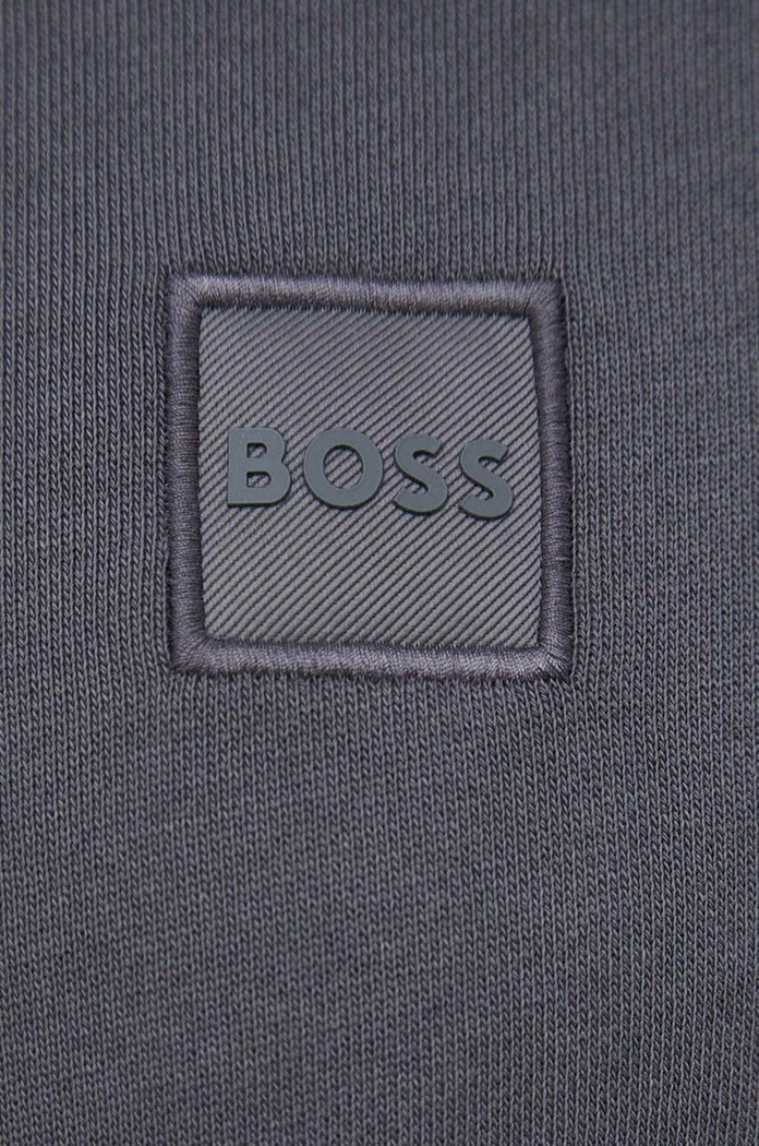 Pamučna dukserica BOSS CASUAL 50468445 siva