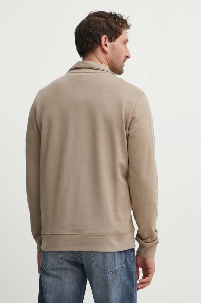 Odzież BOSS Orange bluza męska bawełniana Zetrust 50468926 brązowy