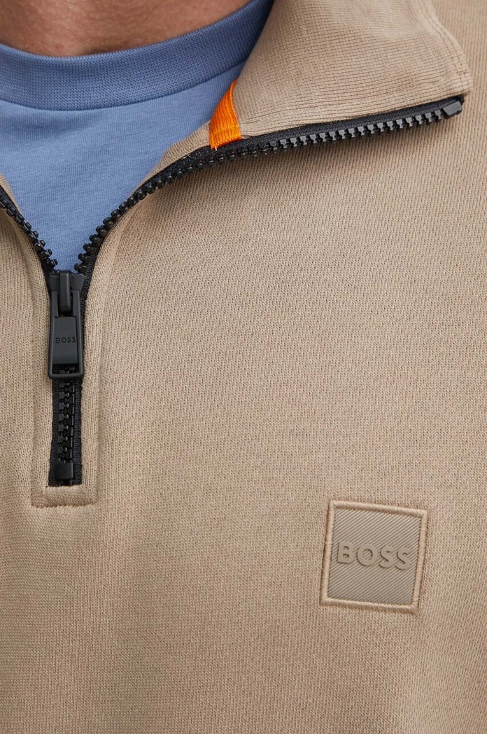 BOSS Orange bluza męska bawełniana Zetrust 50468926 brązowy