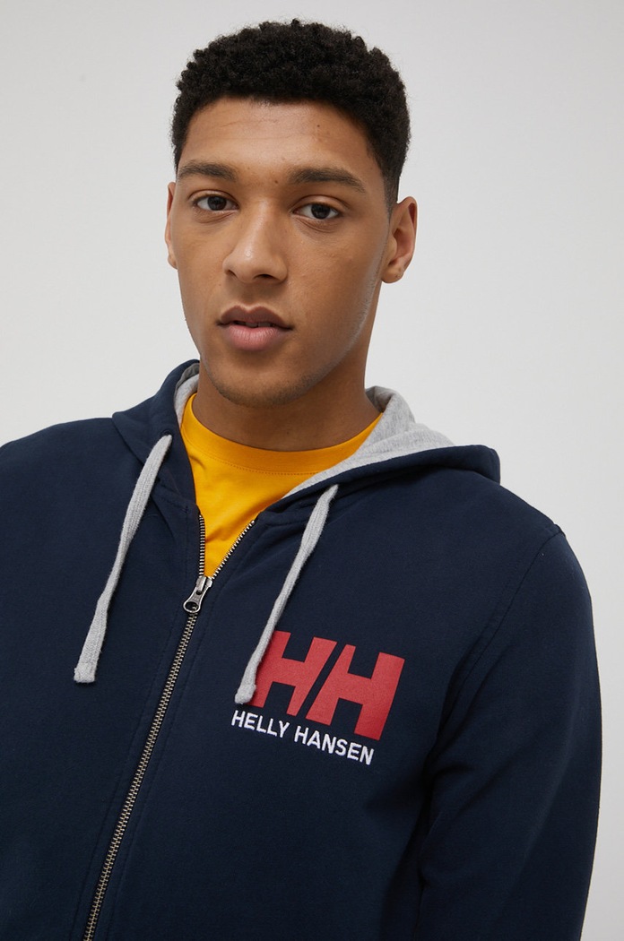 Bombažna mikica Helly Hansen mornarsko modra 34163