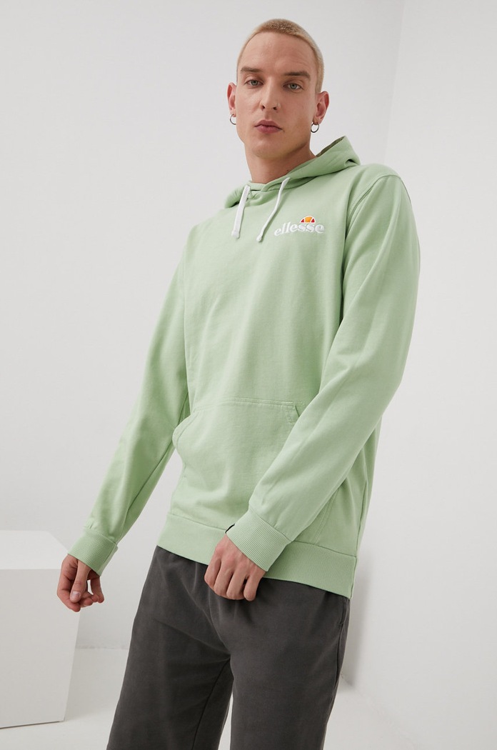 Ellesse bluza bawełniana zielony SHM13144