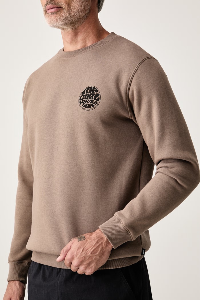 Bluza męska z bawełną Rip Curl CFEHN9 brązowy