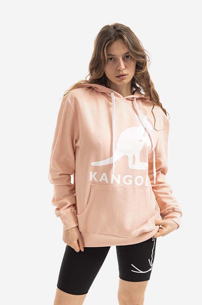 Kangol bluza bawełniana nadruk różowy KLEU001